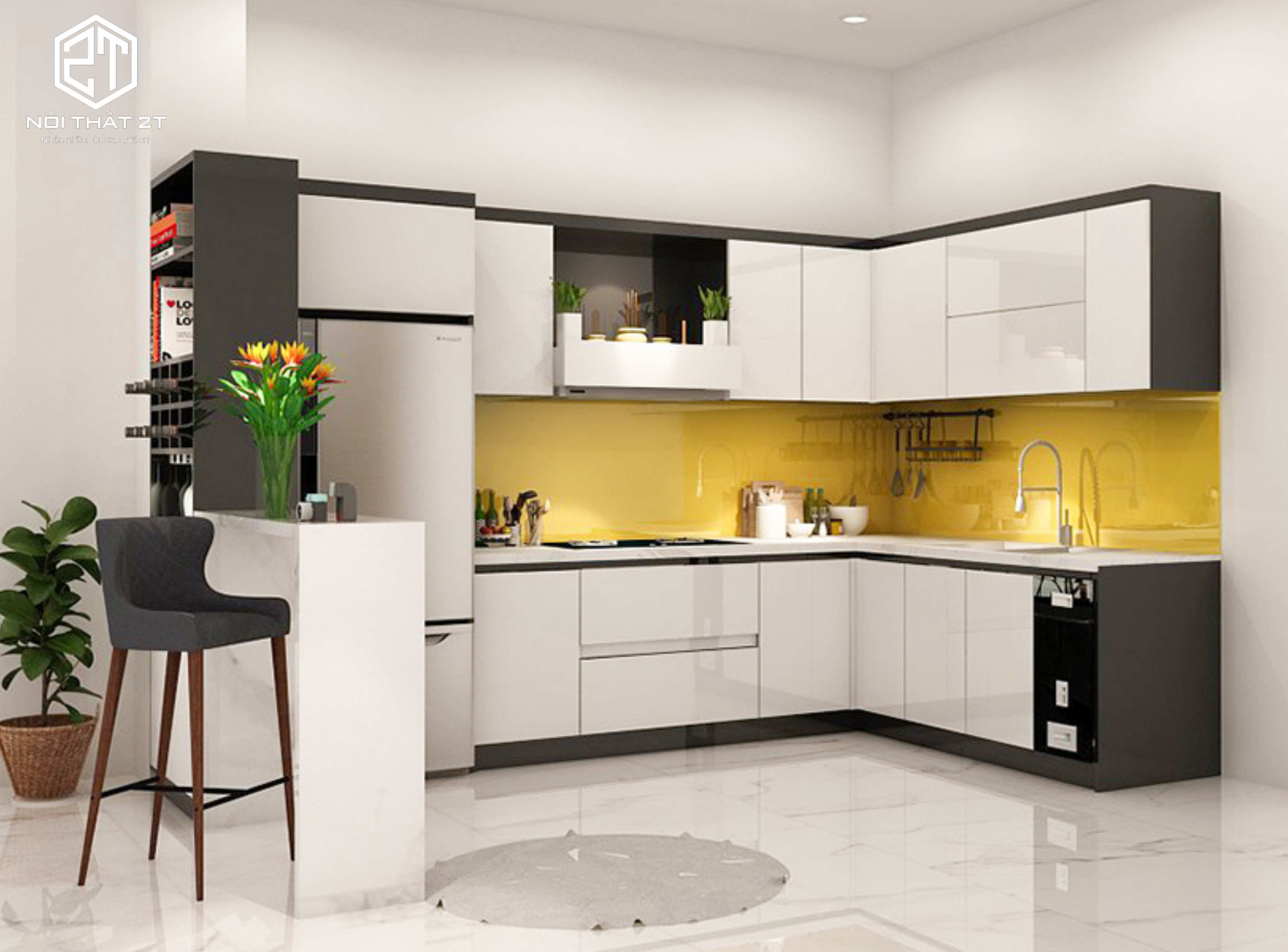 Thiết kế tủ bếp Hòa Xuân